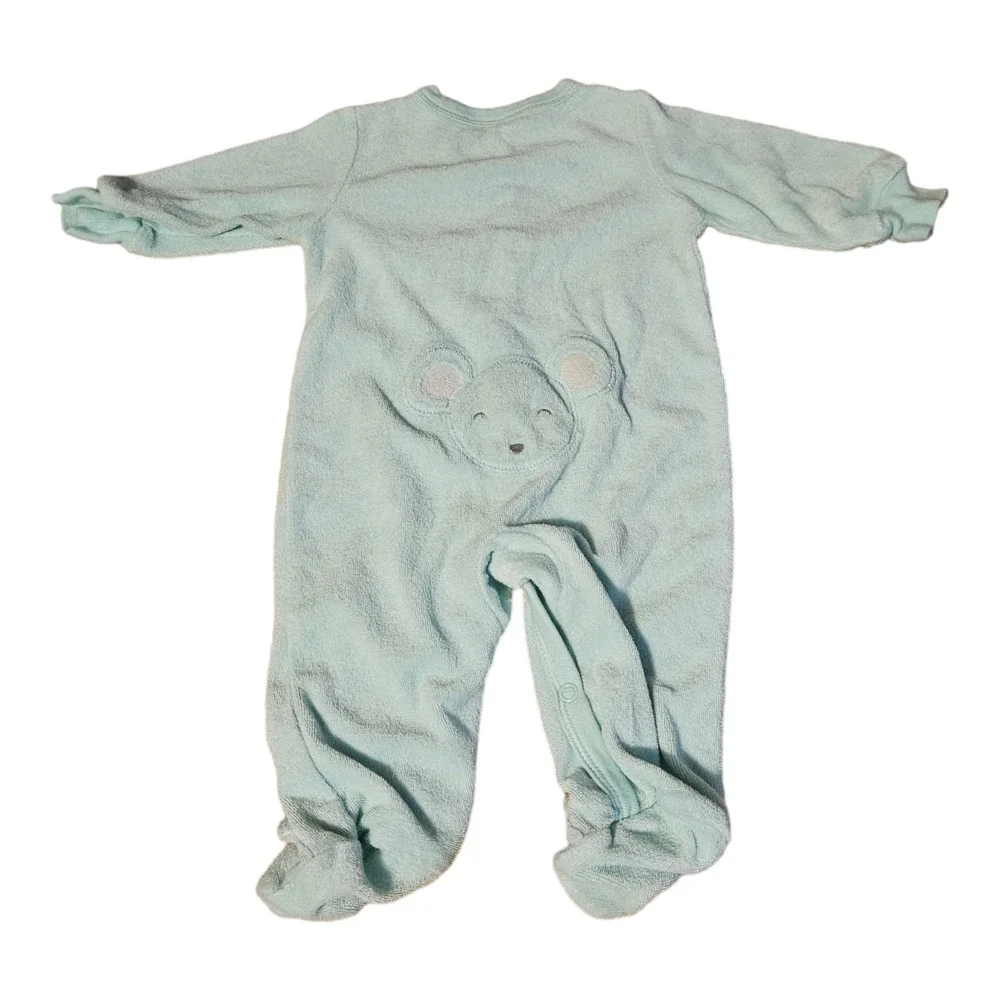 Carter's 3 Month Light Blue Snap Up Long Sleeve Sleeper